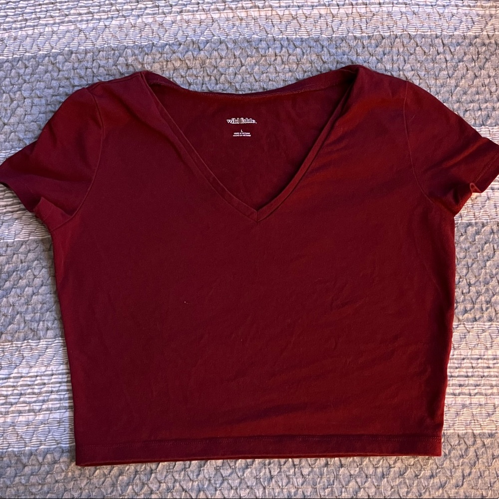 Red Cropped T